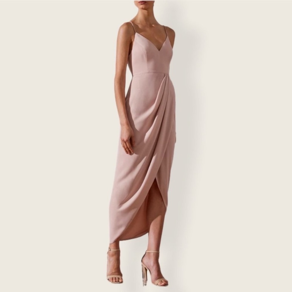 Shona Joy Ballet Pink Core Cocktail Midi Dress